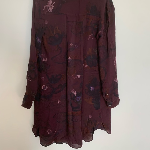 Aritzia wilfred floral button-up silk blouse - Picture 2 of 4